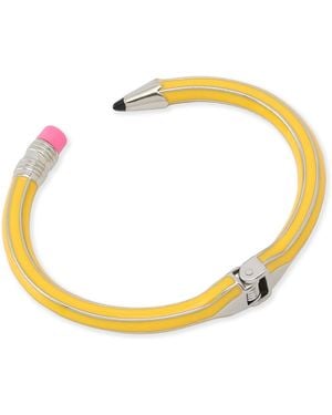 Betsey Johnson Yellow Straight Pencil Cuff Bracelet - Metallic