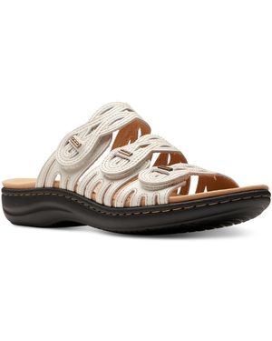 Clarks Laurieann Ruby Scalloped Strap Slide Sandals - Multicolor