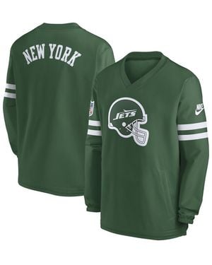 Nike New York Jets 2023 Sideline V-neck Pullover Windshirt - Green