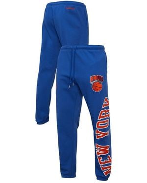 Mitchell & Ness New York Knicks Hardwood Classics Team Origins Pants - Blue