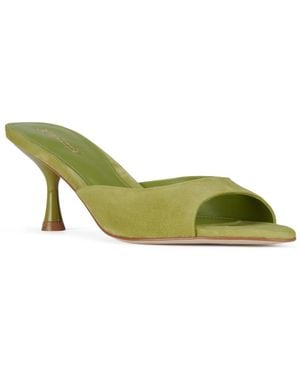 Jeffrey Campbell Spy-kid Mid-heel Slip-on Dress Sandals - Green