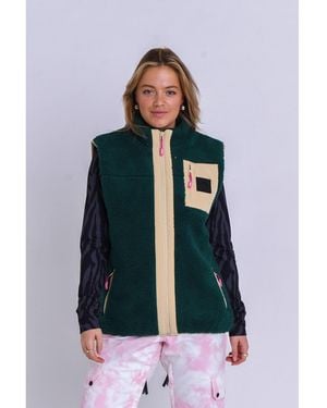 OOSC Method Sherpa Vest Dusky Pink - Green