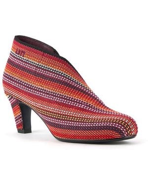 United Nude Leather Fold Mid Boots - Red