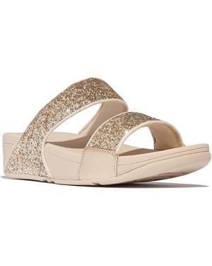 Fitflop Lulu Multi-tonal Glitter Wedge Sandals - Metallic