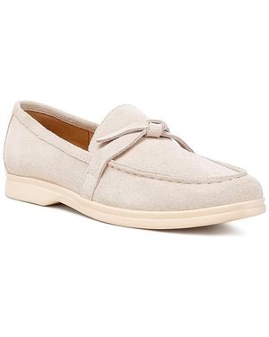 Rag & Co Nautica Suede Knot Detailed Loafers - White