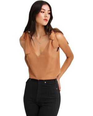 Belle & Bloom Feel For You V Neck Top - Black