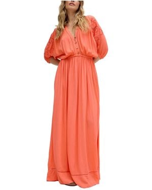 Raffya Somerton Kaftan Style Embroidered Maxi Dress