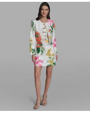 KARL LAGERFELD Spring Tweed Bolero Jacket - Multicolor