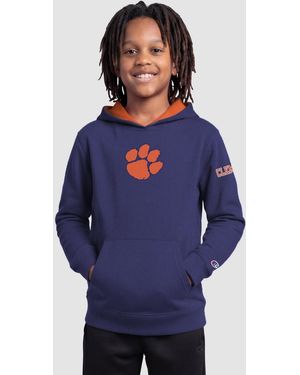 Champion Big Boys' And Girls' Purple Clemson Tigers Fleece Hoodie - Blue