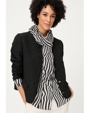 Olsen Modern Zebra Scarf - Black