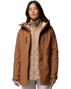 Columbia Payton Pass Ii Interchange Insulated Hooded Puffer Jacket - Brown