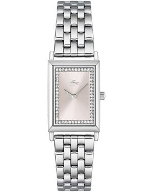 Lacoste Catherine Silver Tone Stainless Steel Bracelet Watch - White