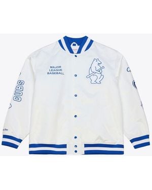 Mitchell & Ness Chicago Cubs Cooperstown Collection Arctic Lightweight Satin Full-snap Jacket - Blue