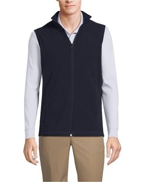 Lands' End Lightweight Fleece Vest - Blue