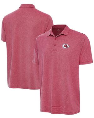 Antigua Kansas City Chiefs Scheme Polo Shirt - Pink