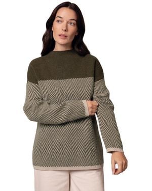 Celtic & Co. Felted Funnel Neck Sweater - Brown