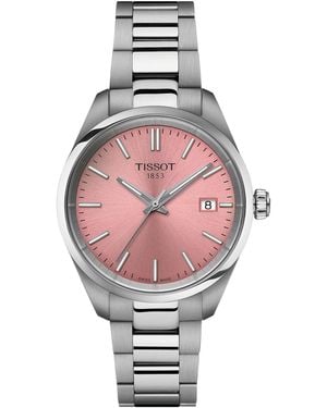 Tissot Swiss Pr 100 Stainless Steel Bracelet Watch 34mm - Pink