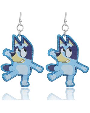 Bluey Y Drop Earrings - Blue