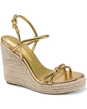 Donna Karan Yvette Wedge Sandals - Metallic