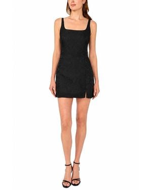Parker Floral-print Square Neck Mini Dress - Black