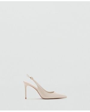 Mango Patent Leather Heel Shoes - White