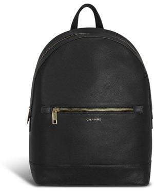 CHAMPS Leather Backpack - Black