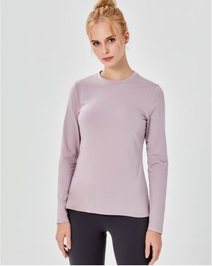 Rebody Active Pima Going Long Sleeve Tee - Purple