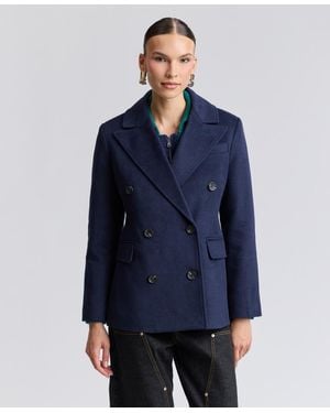 Avec Les Filles Double-breasted Blazer - Blue