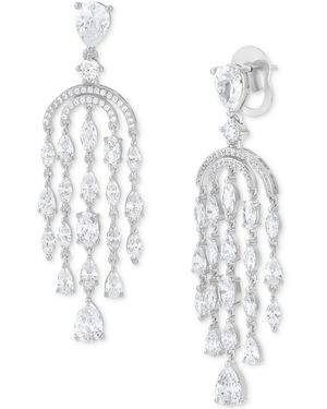 Arabella Cubic Zirconia Chandelier Drop Earrings - White