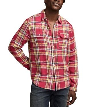 Lucky Brand Plaid Flannel Utility Shirt - Red