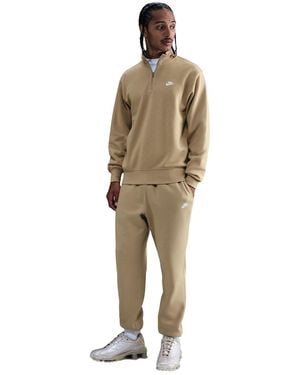 Nike Sportswear Club Half-zip Fleece Top - Natural