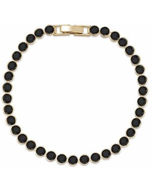 Ettika Crystal Chain 18k Gold Plated Tennis Bracelet - Metallic