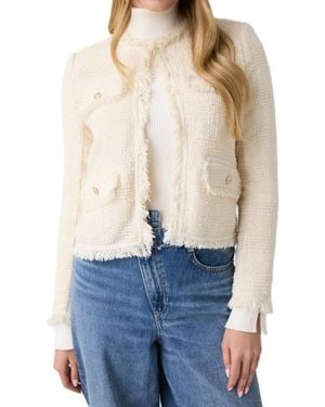 Guess Jenny Fringes Tweed Jacket - Blue