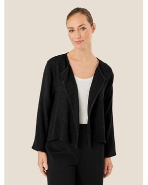 Masai Majulitta Open-front Boucle Jacket - Black