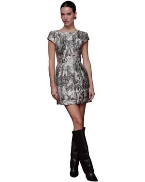 Avec Les Filles Cap-sleeve Mini Dress - White