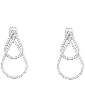 Bearfruit Jewelry Brass Tabitha Vintage Layered Earring Jackets - White