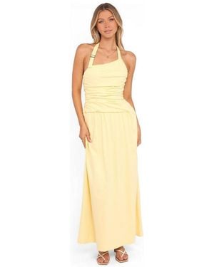 Petal & Pup Emalia Halter Maxi Dress - Metallic