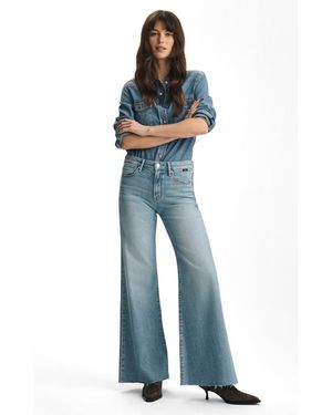 Mavi Grace Mid Rise Flare In Jeans - Blue