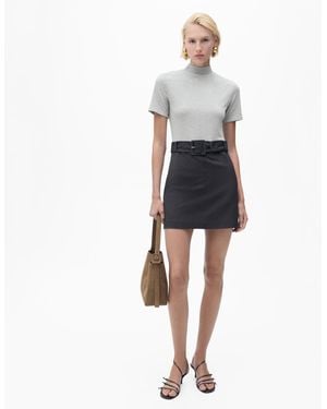 Mango Belted Short Dress - White