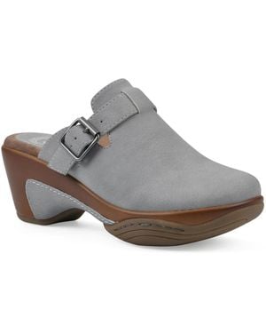 White Mountain Viewed Slip-on Clogs - Gray