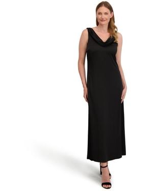 Laundry by Shelli Segal Roxanne Sleeveless Low Cowl Dress - Black