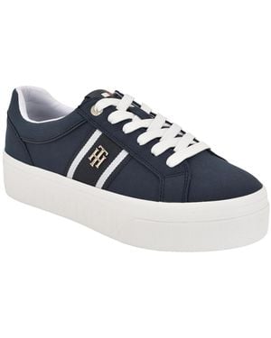 Tommy Hilfiger Badria Logo Platform Sneakers - Blue