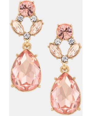 Givenchy Crystal Drop Earrings - Pink
