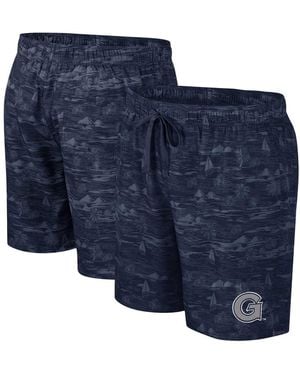 Colosseum Athletics Georgetown Hoyas Ozark Swim Shorts - Blue