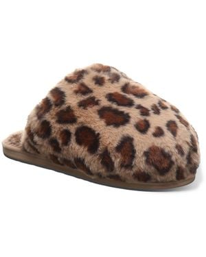 BEARPAW Silkie Faux Fur Plush Slip-on Slippers - Brown