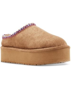 Madden Girl Elyse-w Platform Cozy Slippers - Brown