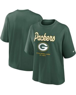 Nike Bay Packers Essential Script Relaxed Boxy T-shirt - Green