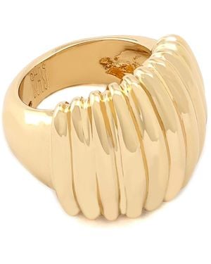 Robert Lee Morris Ribbed Tube Band Ring - Metallic