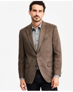 Michael Kors Classic-fit Faux Suede Sport Coat - Brown