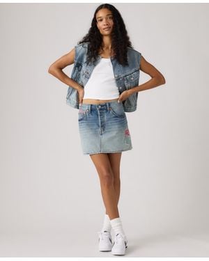 Levi's Icon Cotton Denim Skirt - Blue